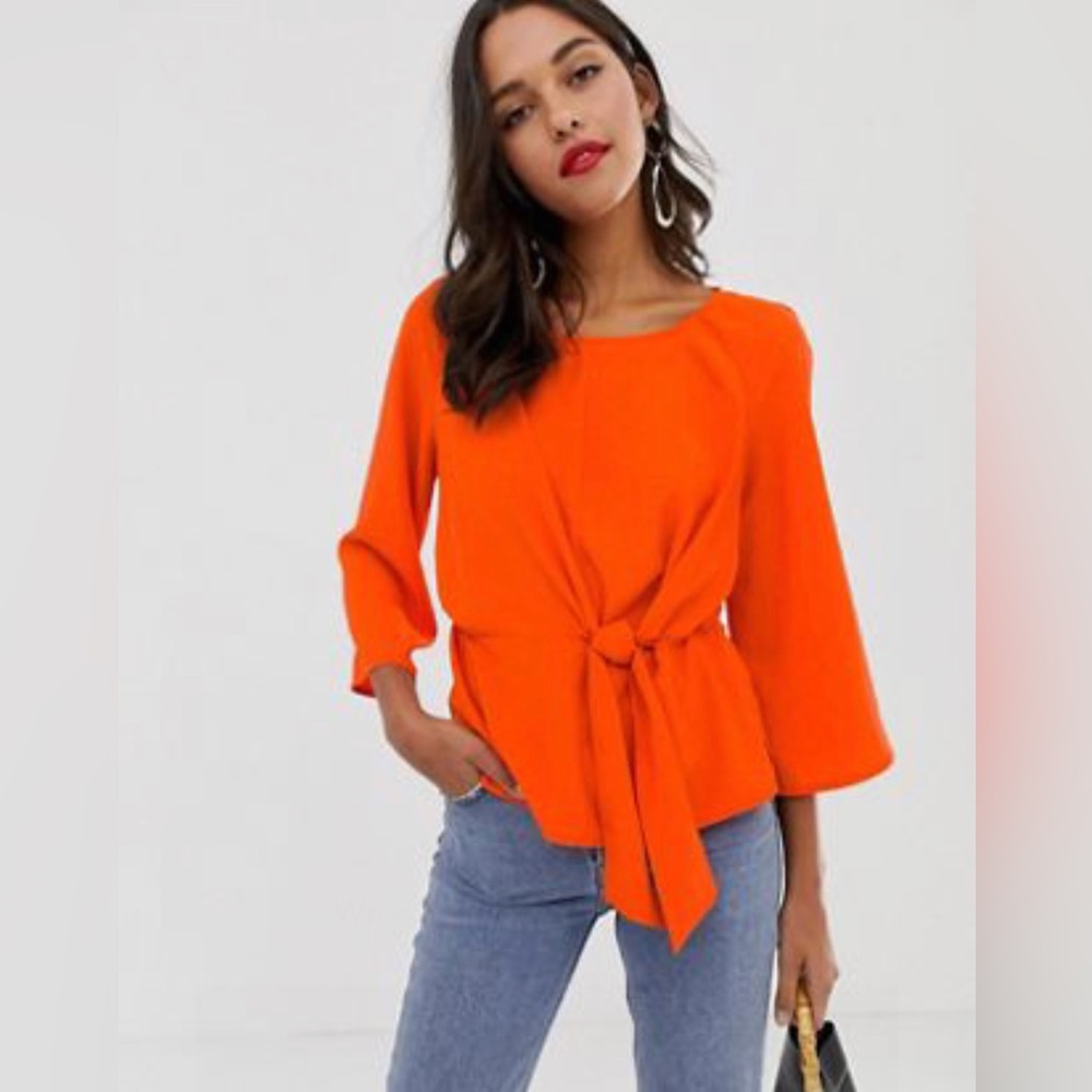 Vila twisted knot blouse